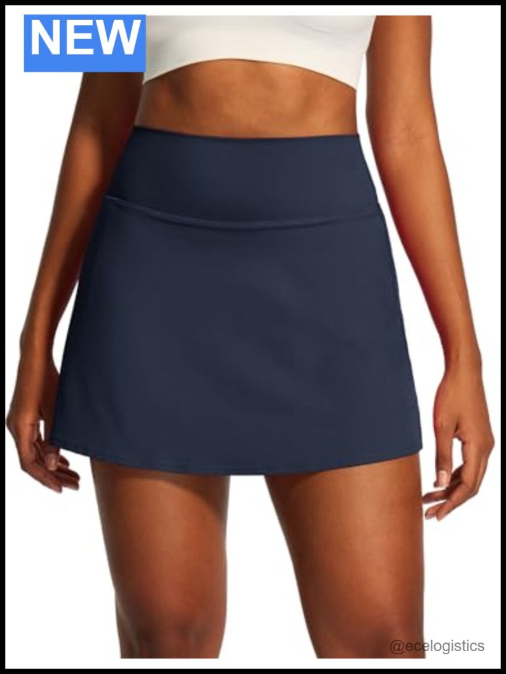 Women's High Waisted Tennis Skort with Built-in Shorts and Pockets